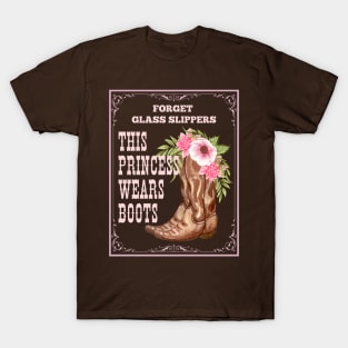 Lispe Boots This Princess Wears Boots Western Cowgirl T-Shirt